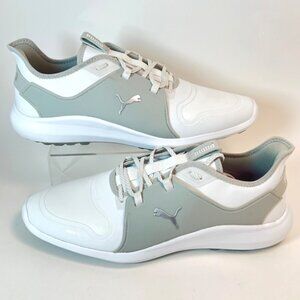 Puma Spikeless Golf Shoes Men's Ignite Fasten8 White Silver Shoes Size 12